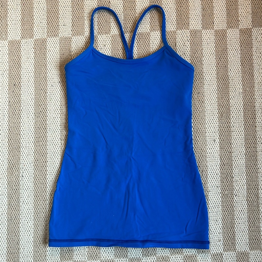 Blue Lululemon racerback tank